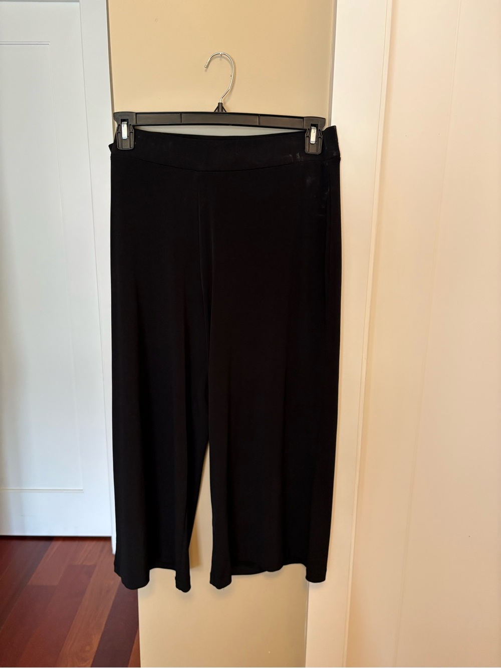 JM Collection Black Wide-Leg Pull-On Pants
